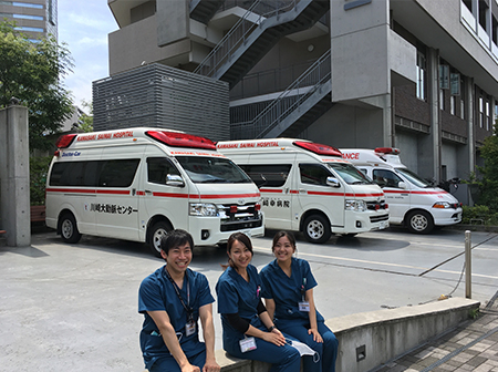 EMT科が管理している病院救急車