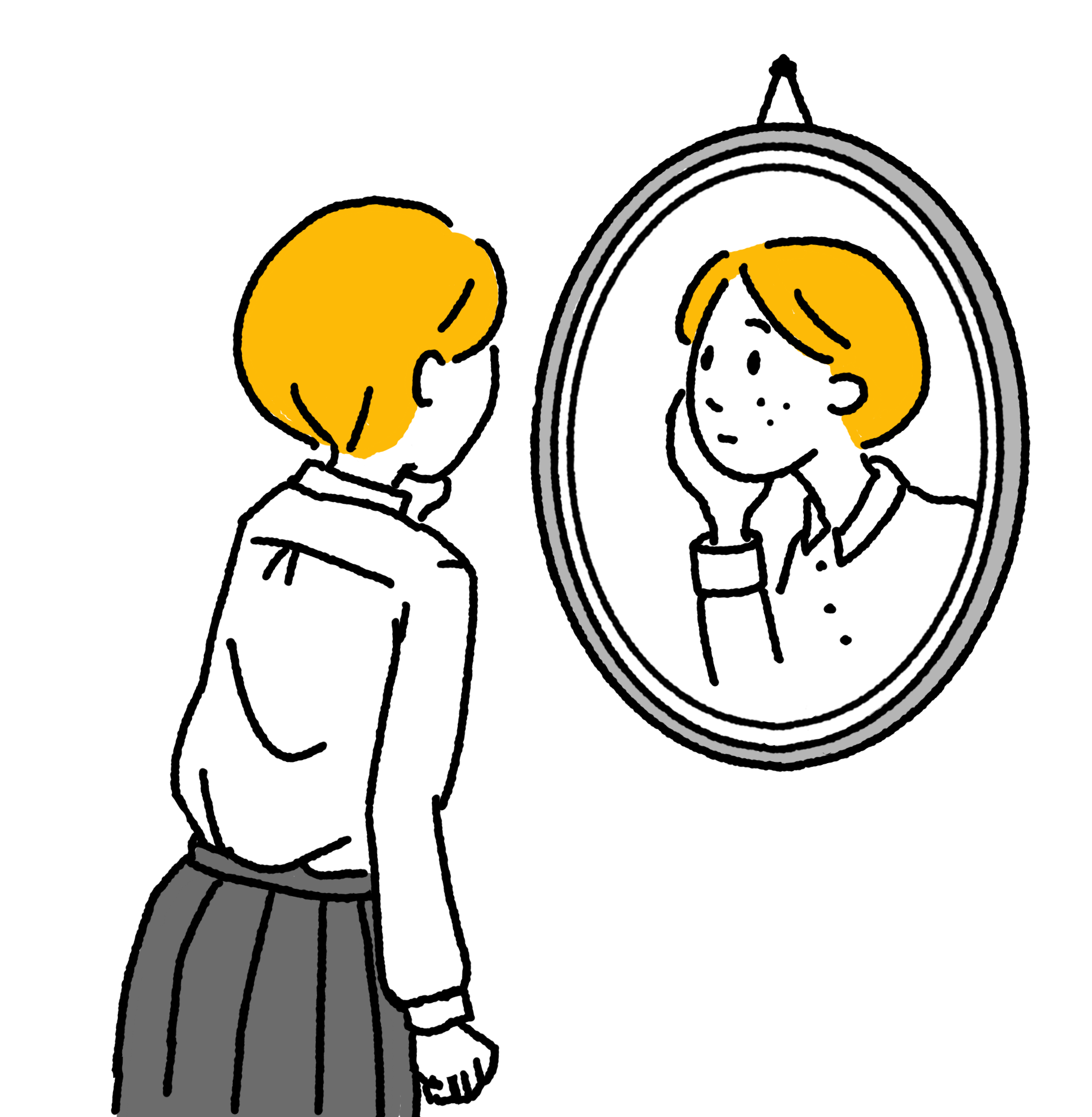 思春期に汗腺が活発になることを表すイラスト